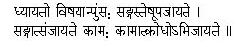 A verse from the Bhagavad Gita