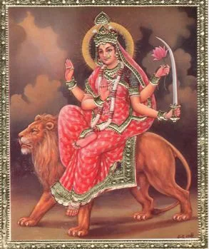 Durga and lion - Frank parlato Jr.