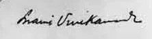 SIGNATURE vivekananda swami frank parlato jr