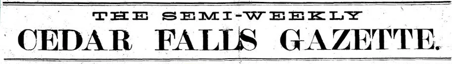 Cedar Falls Gazette, Iowa