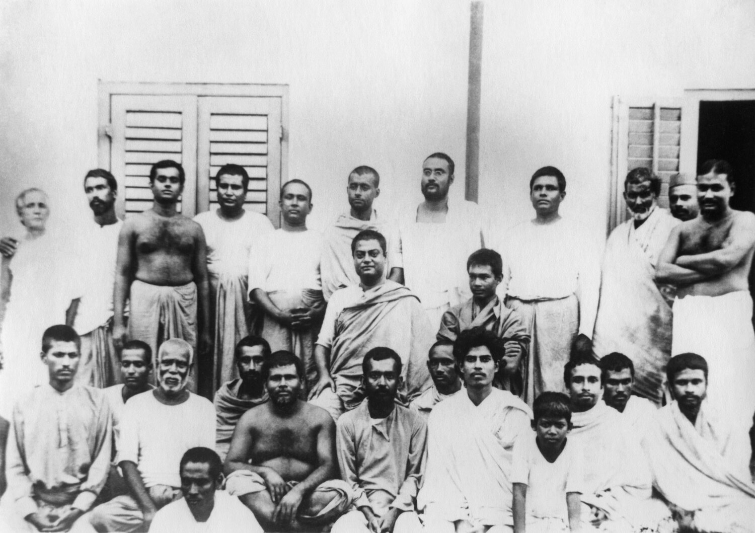 Swami Vivekananda with brother monks at Belur Math, 1899